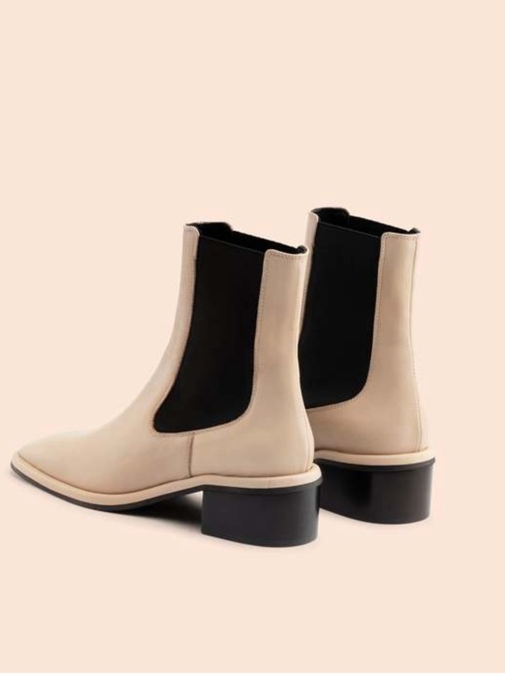 Maguire Morella Heeled Chelsea Boots Beige Black Sz 41 Handmade In Spain 10.5/11 - Picture 4 of 12